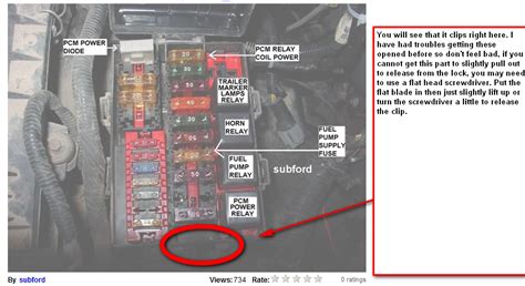 ford f450 v10 power distribution box open|power distribution box remover.